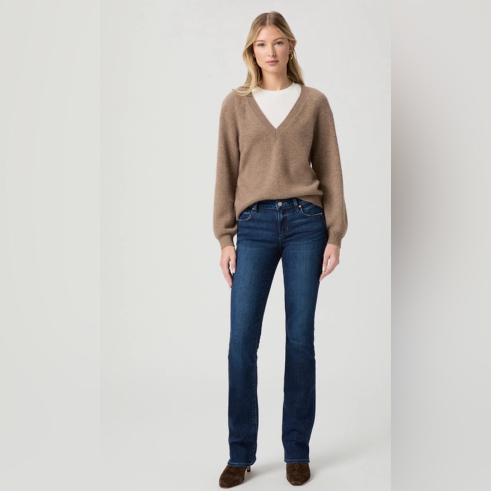 PAIGE High Rise Manhattan Bootcut Jeans - Picture 2 of 8